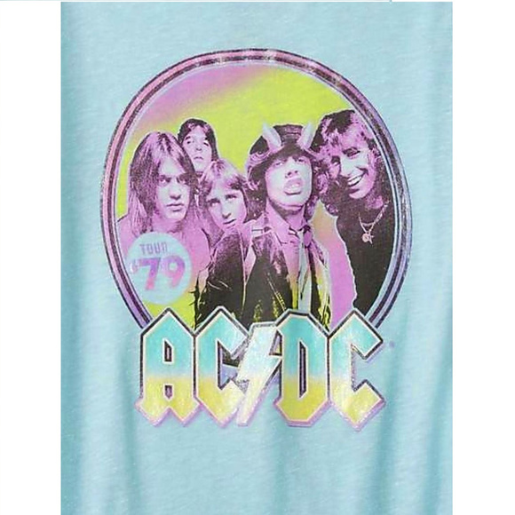 AC/DC T-Shirt Tour 79 metal rock Official Girls 7-16 M L XL T-Shirt NWT - Picture 2 of 2